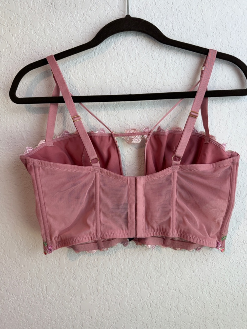Victoria's Secret Pink Floral Longline Lace Bustier - Picture 4 of 6